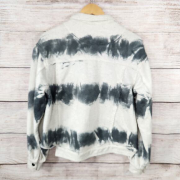 Pol Jacket Womens Small French Terry Tie Dyed Button Down Oversized Y2K Grunge - Picture 5 of 10